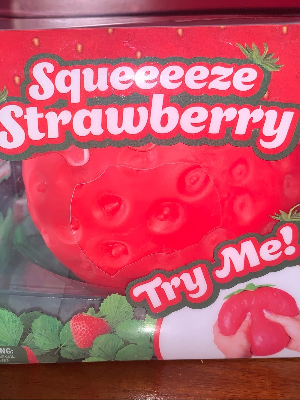 Squeeze Strawberry Red Stress Toy - Squeeze Party Favor
